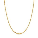 18K Gold Filled Square Rope Chain Necklace – 60cm 3mm Diamond-Cut Twisted Link Chain for Men & Women