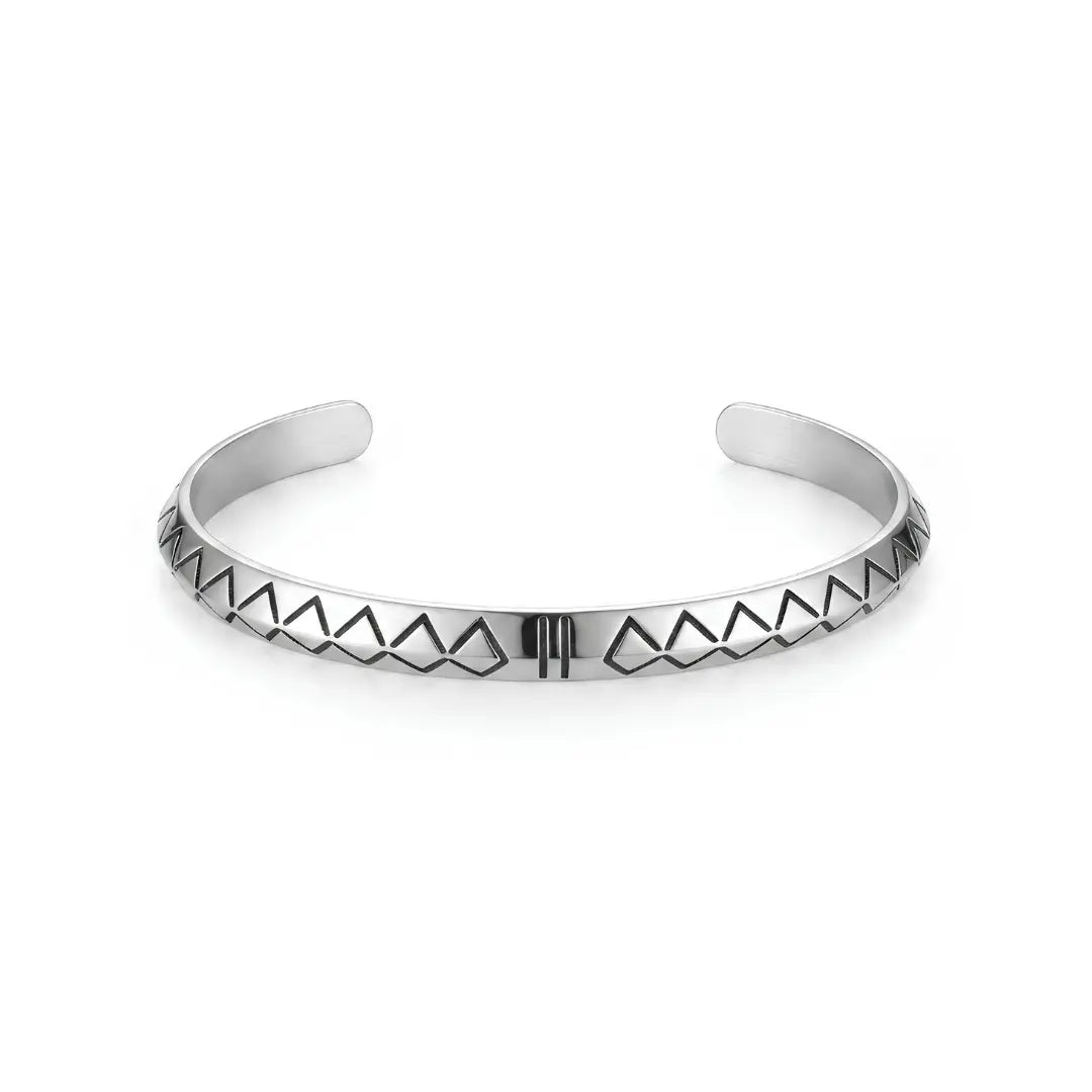 Tarnish-Proof Open Cuff Bracelet – Adjustable Slip-On Minimalist Metal Bangle for Men
