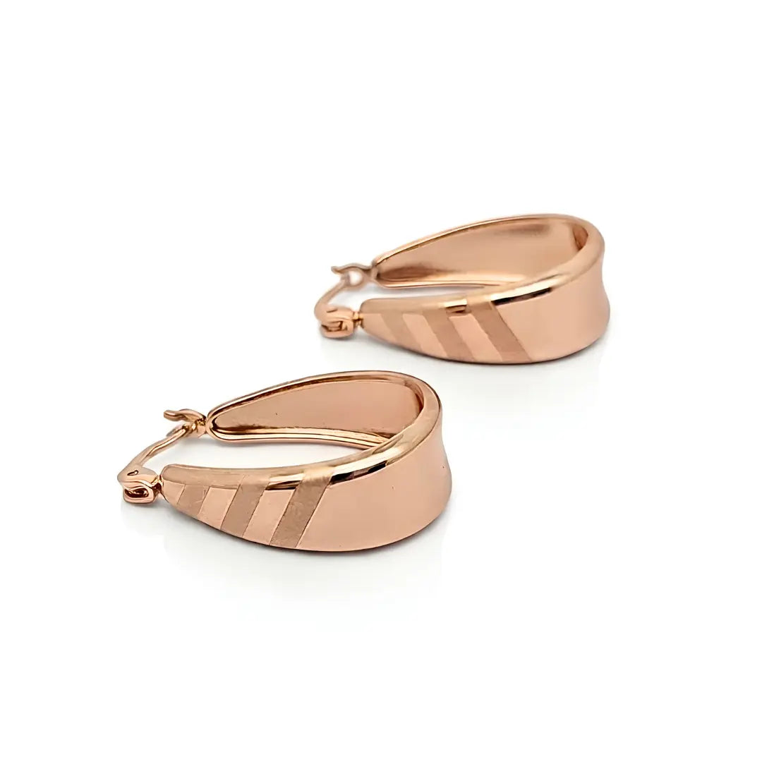 18K Gold Filled Huggie Hoop Earrings – 20mm x 6mm Polished Wide-Profile Hinged Everyday Huggies for Women