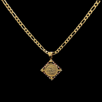 Load image into Gallery viewer, 18K Gold Filled Square Sovereign Pendant Necklace
