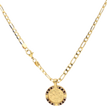 Load image into Gallery viewer, Gold Filled Customized Replica Tarnish Proof Full Sovereign Pendant Necklace With Ruby &amp; CZ
