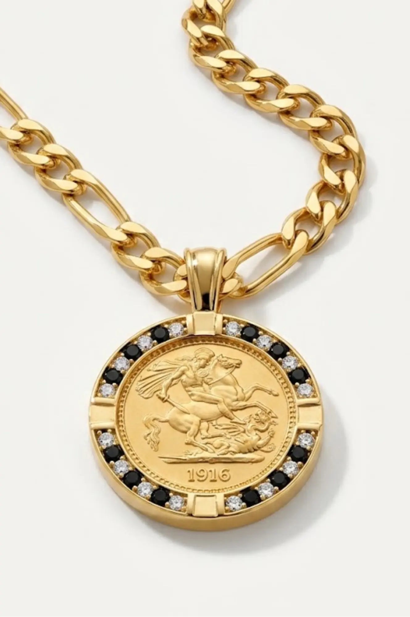 18k Gold Filled Sovereign Medallion Necklace