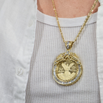 Load image into Gallery viewer, 14K Gold Filled 50 Peso Pendant Necklace
