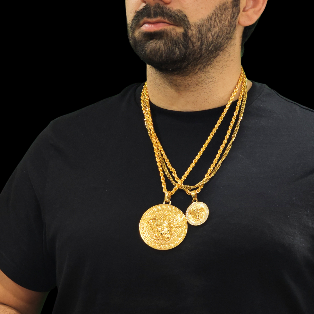 18K Gold Filled Large Pendant Necklace