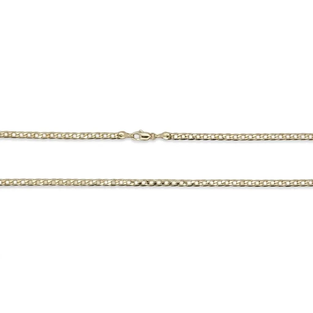 14K Gold Filled Flat Cuban Link Chain (60cm / 6mm) – Tarnish-Proof Bold Statement Necklace for Men & Women