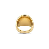 18K Gold Filled Liberty Coin Sovereign Ring – Bold Engraved Statement Signet Ring for Men