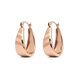 18K Gold Filled Huggie Hoop Earrings – 20mm x 6mm Polished Wide-Profile Hinged Everyday Huggies for Women