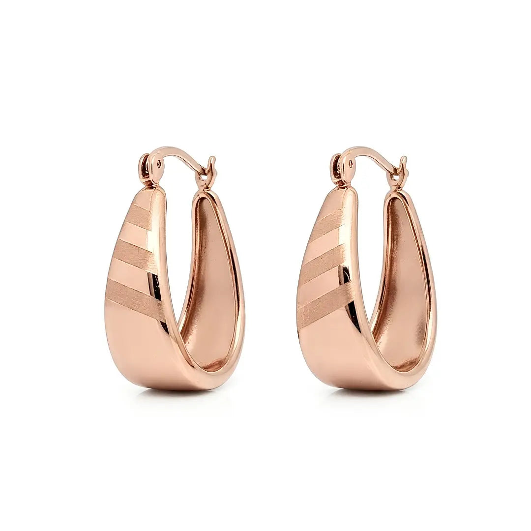 18K Gold Filled Huggie Hoop Earrings – 20mm x 6mm Polished Wide-Profile Hinged Everyday Huggies for Women