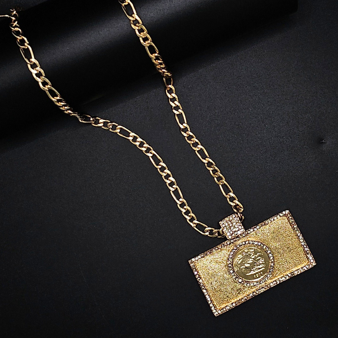 18K Gold Filled Customized Sovereign Pendant Necklace