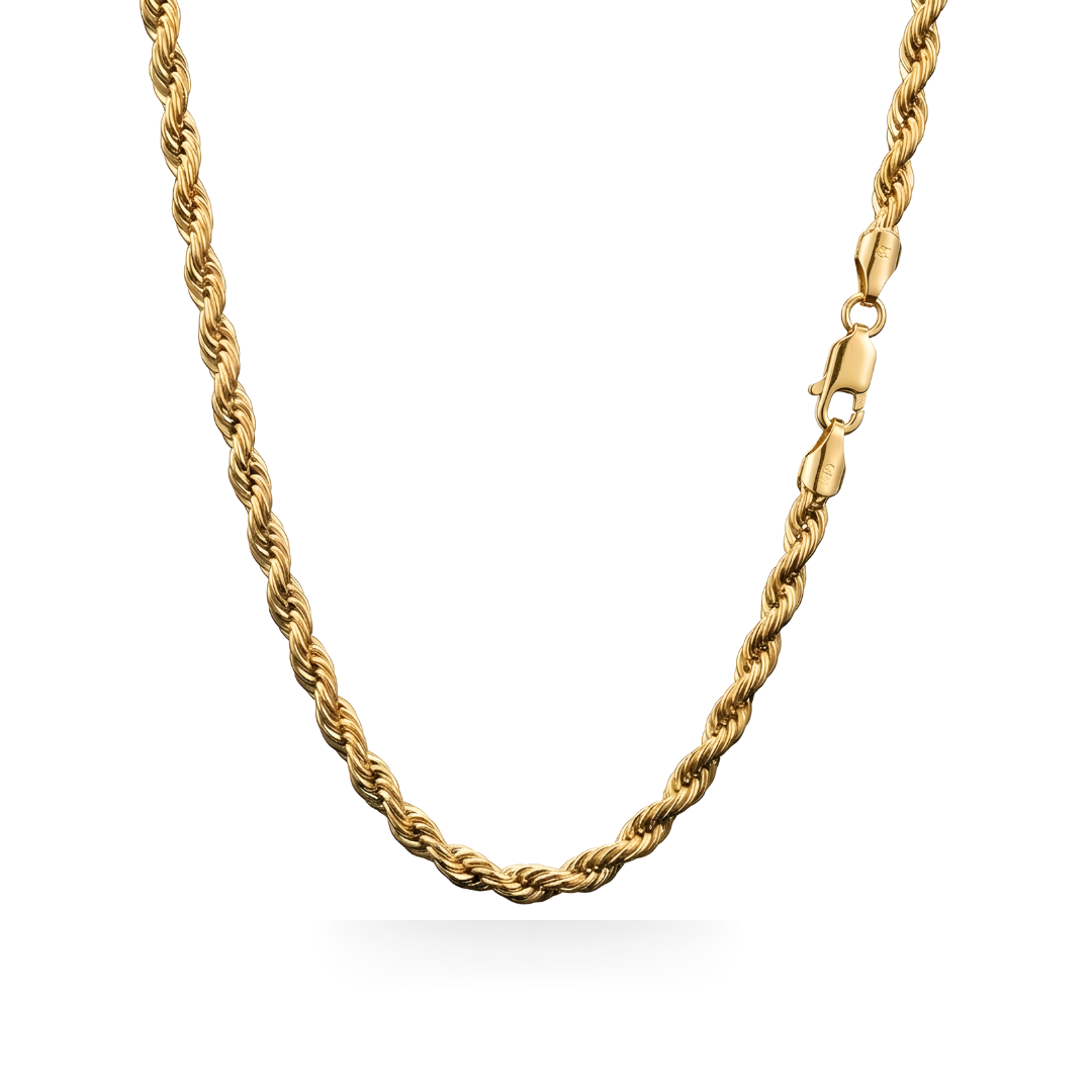 18K Gold Filled Tarnish-Proof Rope Chain 6mm x 50cm