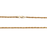 18K Gold Filled Twisted Rope Chain Necklace – 60cm Classic Gold Chain