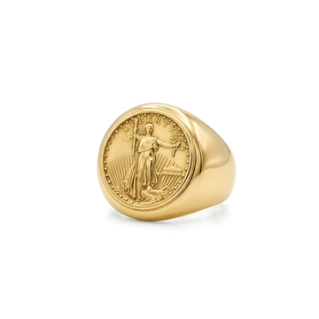 18K Gold Filled Liberty Coin Ring