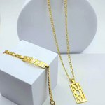 Load image into Gallery viewer, 18K Gold Filled Mom Necklace, Bracelet &amp; Earrings
