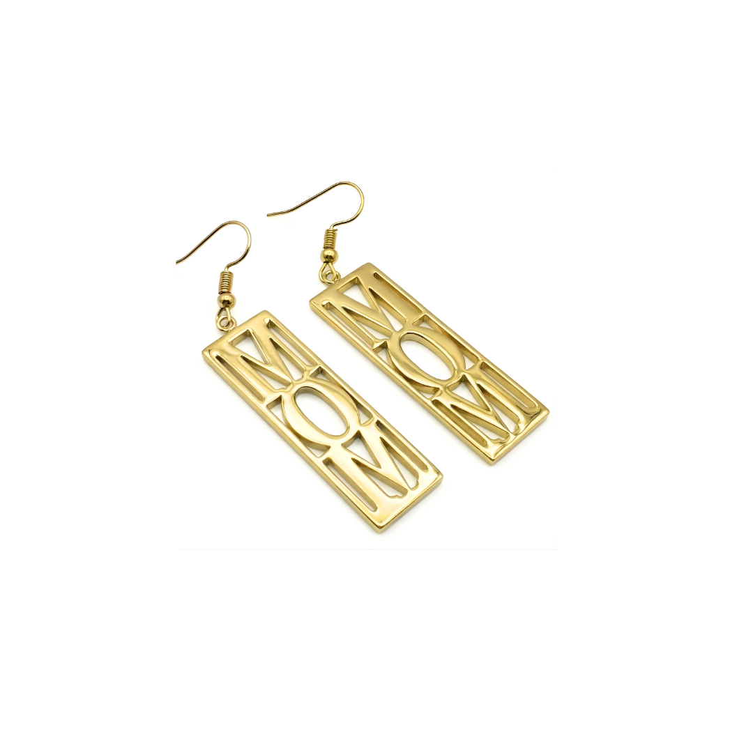 18K Gold Filled Mom Earrings