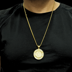 Load image into Gallery viewer, 18K Gold Filled Sovereign Pendant Embedded With CZ
