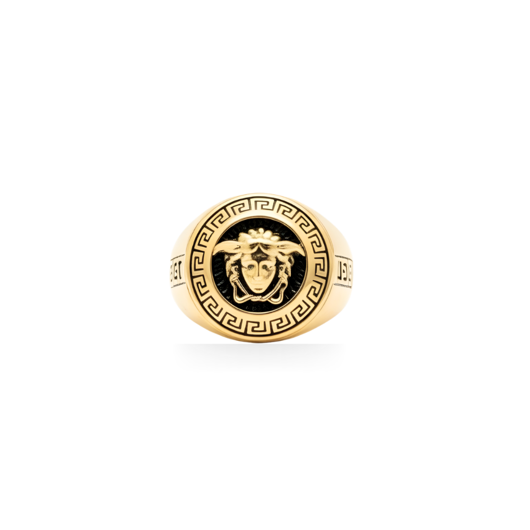 Gold Legendary Face Ring – Iconic Men’s Fashion Accessory