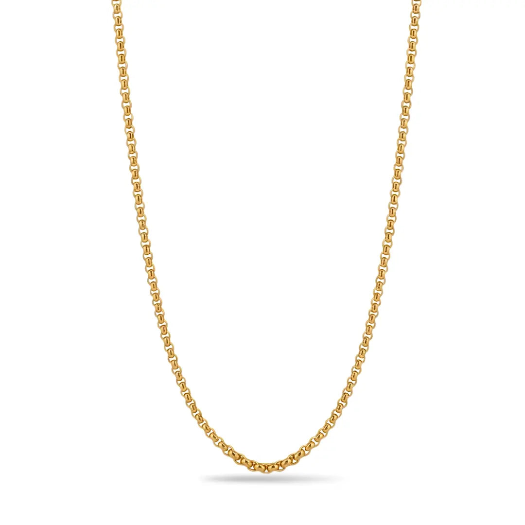 50CM x 5MM 18K Gold Filled Belcher Chain Necklace –  Tarnish-Proof Unisex Gold Chain