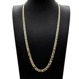 14K Gold Filled 60CM X 4MM Cuban Link Chain Necklace 60cm x 3mm