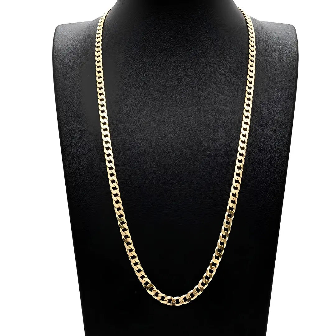 14K Gold Filled Cuban Link Chain Necklace 60cm x 3mm