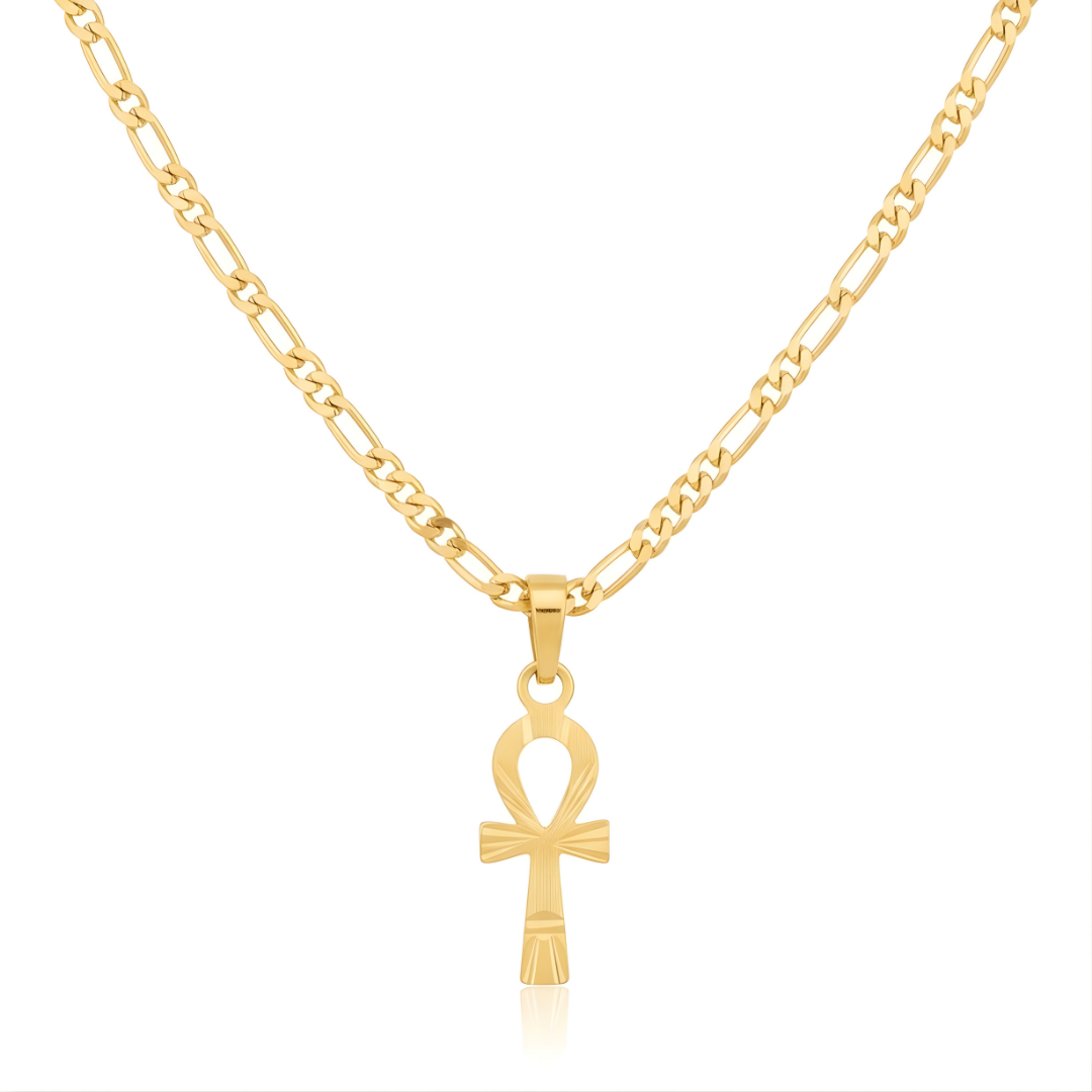 18K Gold Filled Infinity Cross Pendant Necklace