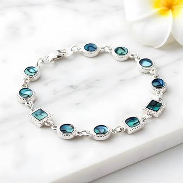 Silver Paua Shell Bracelet