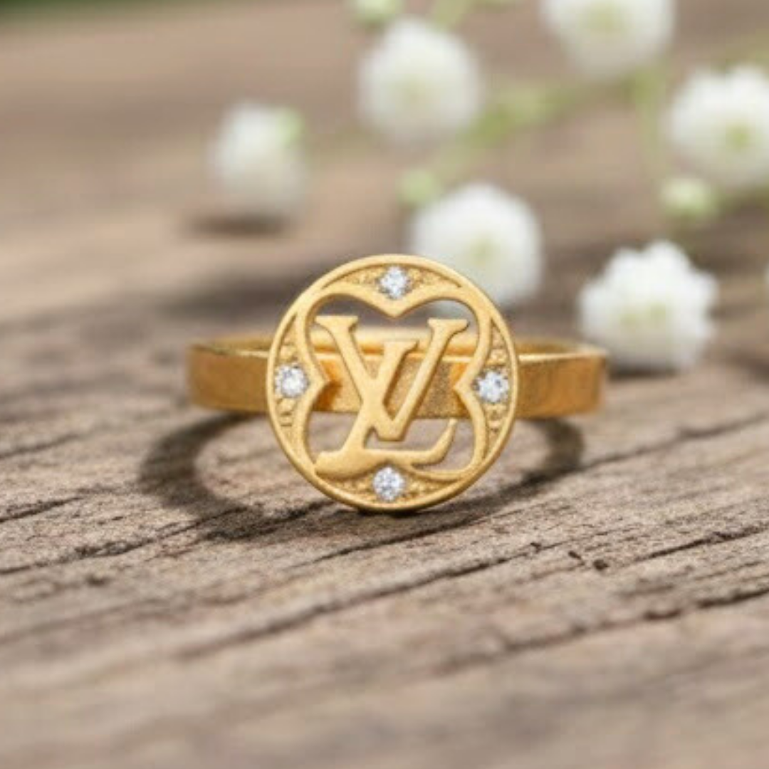 18K Gold Filled Luxury-Inspired Diamond Ring for Women