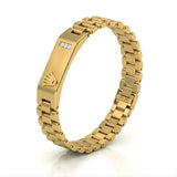 Women’s 18K Gold Filled Crown Jubilee Link Pendant & Earrings Set – Watch Band Jewelry Set