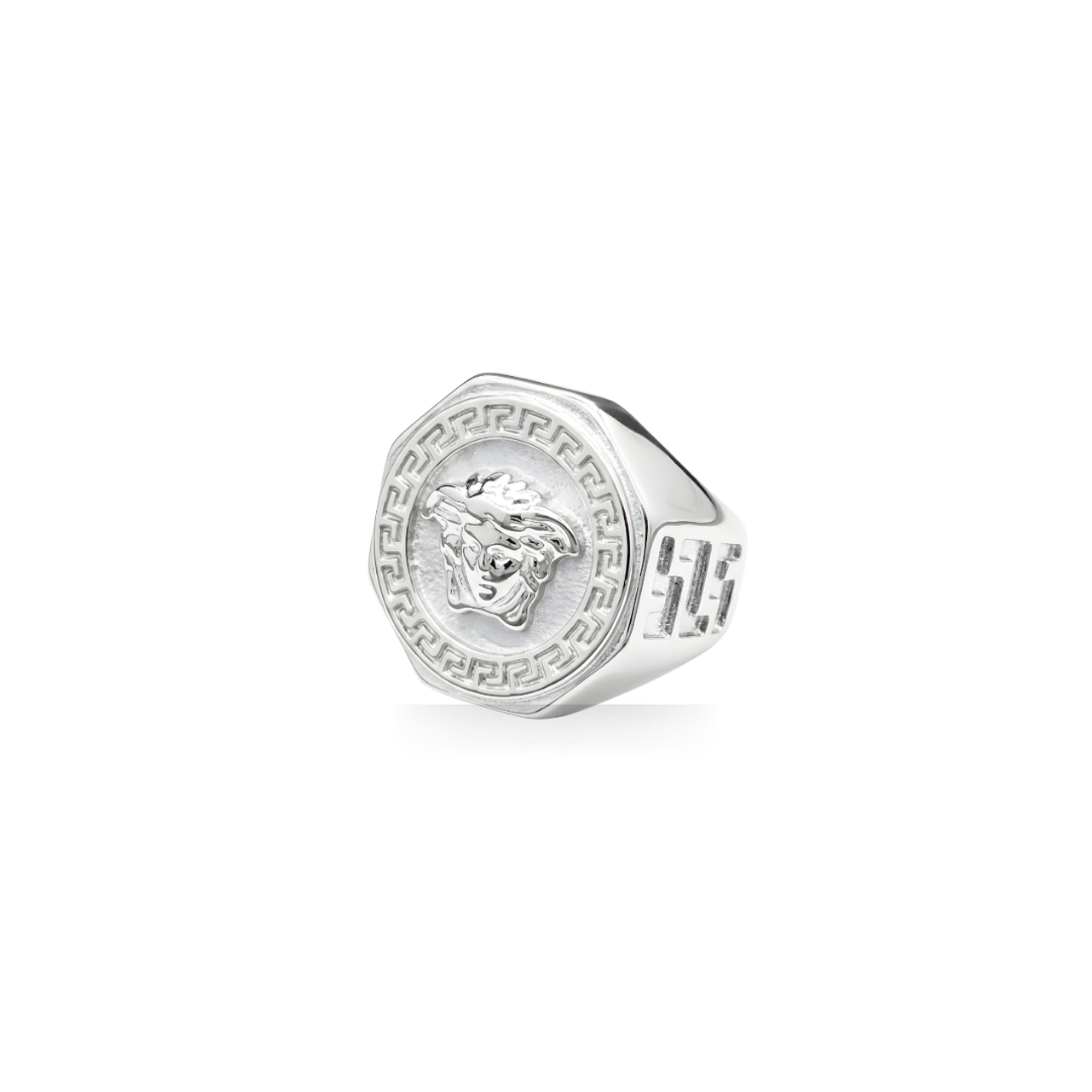 Silver Mythic Head Statement Ring – Bold Luxury Design for Men