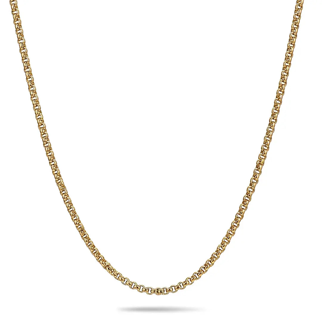 50CM x 2MM 18k Gold Filled  Unisex Belcher Chain Necklace - Tarnish Proof