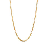 40CM x 3MM 18K Gold Curb Chain Necklace –  Unisex Waterproof Tarnish-Proof Gold Chain Jewelry