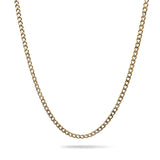 50CM x 5MM 18K Gold Filled Curb Chain Necklace – Tarnish-Proof Unisex Cuban Link