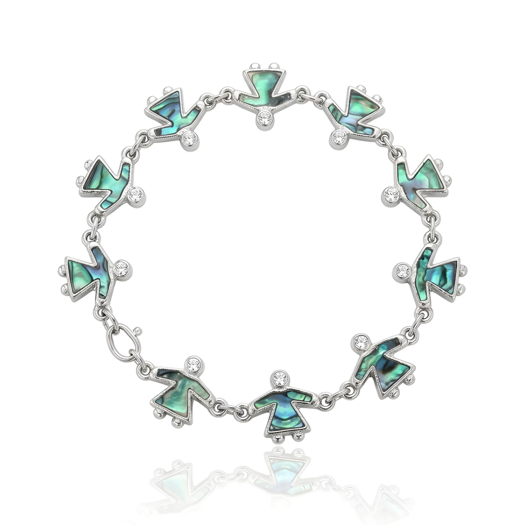 Silver Paua Shell Bracelet