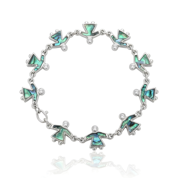 Silver Paua Shell Bracelet