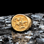 Load image into Gallery viewer, 18K Gold Filled Sovereign Ring
