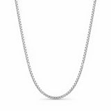 Gold & Silver Tone Round Box Chain Necklace (58cm) – Tarnish-Resistant Venetian Chain