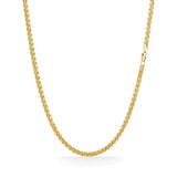 Gold & Silver Tone Wheat Spiga Chain Necklace (60cm x 3mm) – Textured Braided Statement Jewelry [skujdzlukebox2]