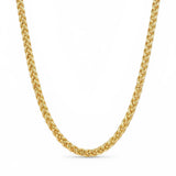 Gold & Silver Tone Wheat Spiga Chain Necklace (6mm x 60cm) – Bold Braided Statement Jewelry [skujdzlukebox4]