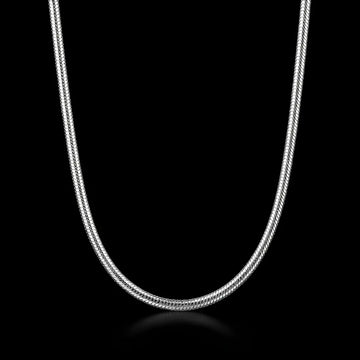 Silver 54CM x 3MM Herringbone Chain Necklace for Men and Women -  Flat Snake Chain