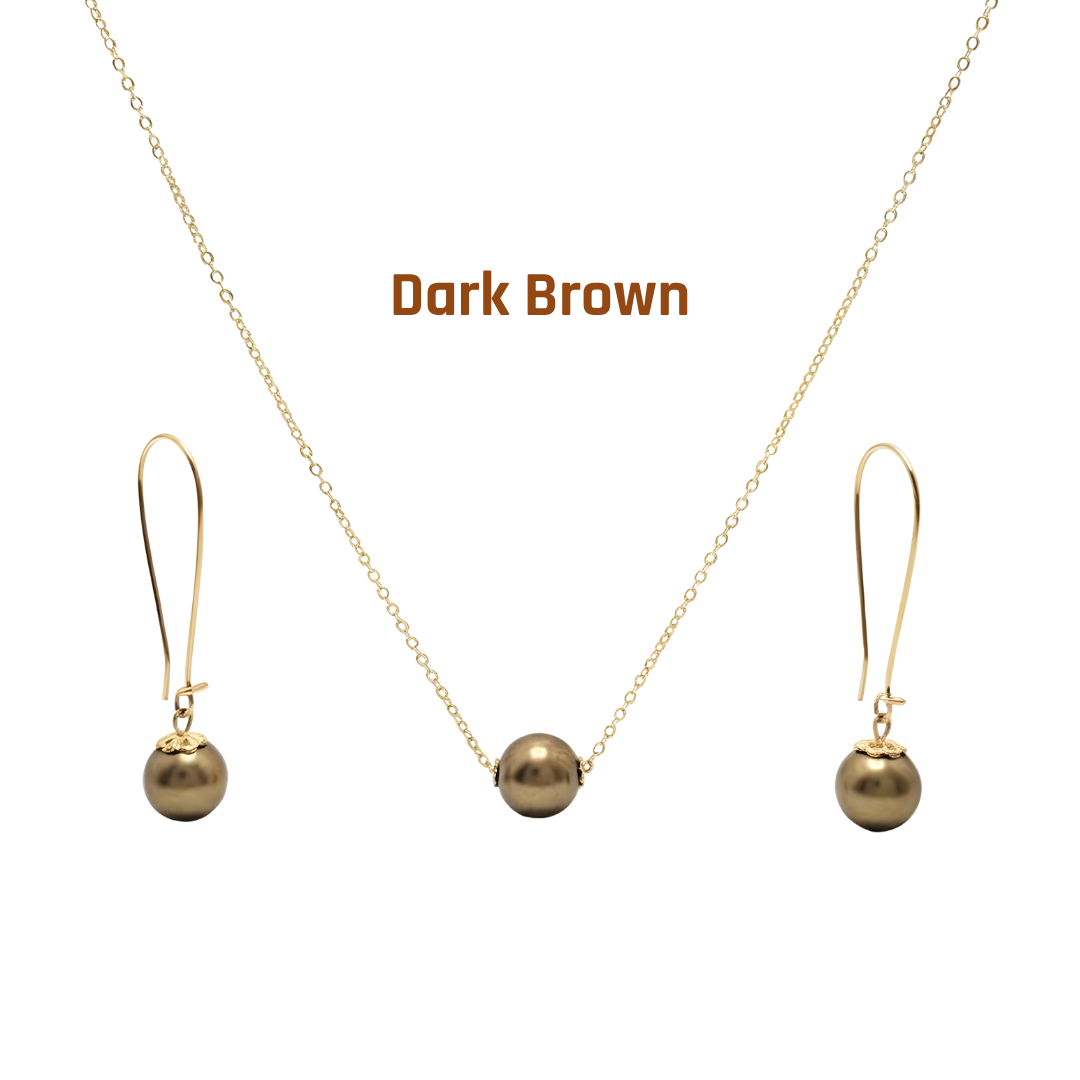 18K Gold Filled Hawaiian Pearl Set