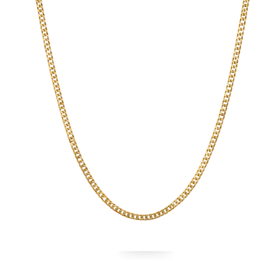 18K Gold Filled Cuban Link Chain Necklace 50cm x 5mm
