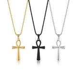 Ankh Pendant Necklace – Egyptian Key of Life Stainless Steel (52cm Chain)