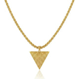 Pyramid Pendant Necklace – 58cm Franco Chain Geometric Statement Jewelry [Architectural Design]