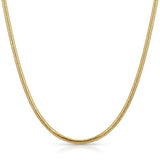 18K Gold Filled Herringbone Chain (3mm x 52cm) – Flat Snake-Style Luxury Necklace [SKUJDZLUKEBOX]