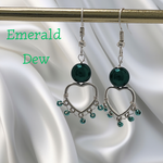 Load image into Gallery viewer, Silver Rhodium Plated Heart Pearl Earrings
