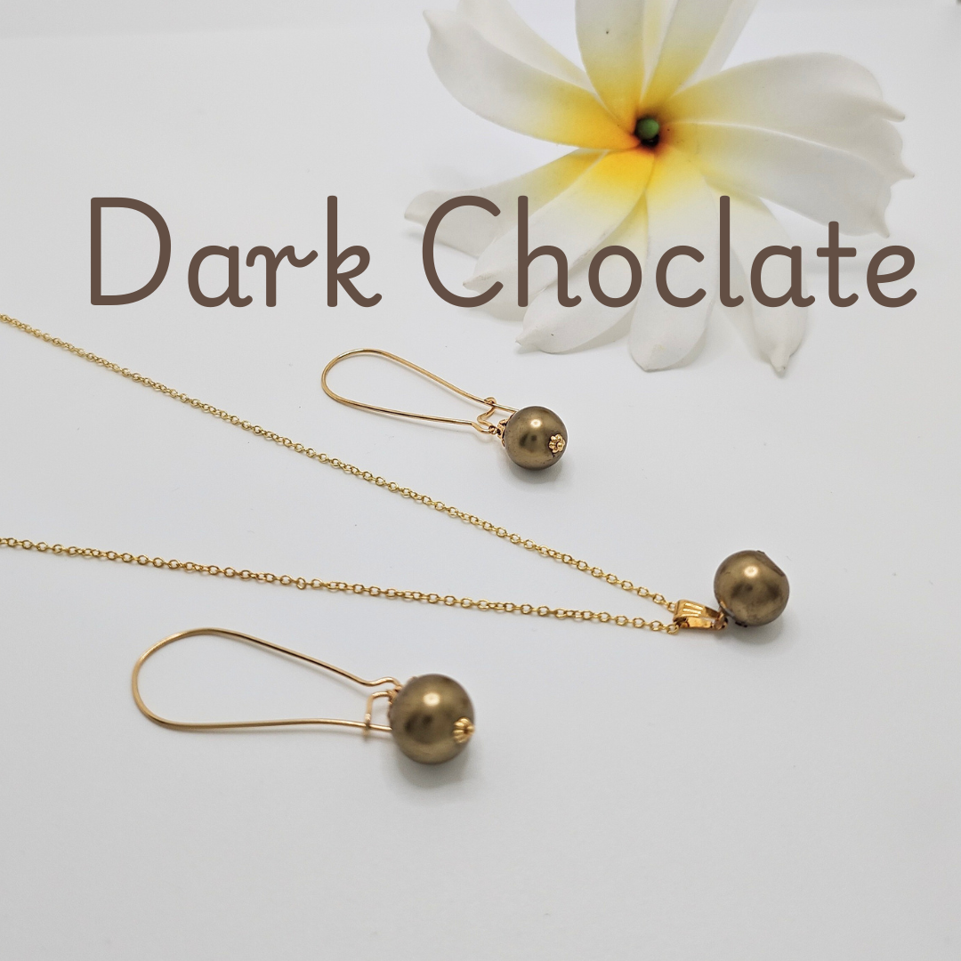 18K Gold Filled Hawaiian Pearl Set