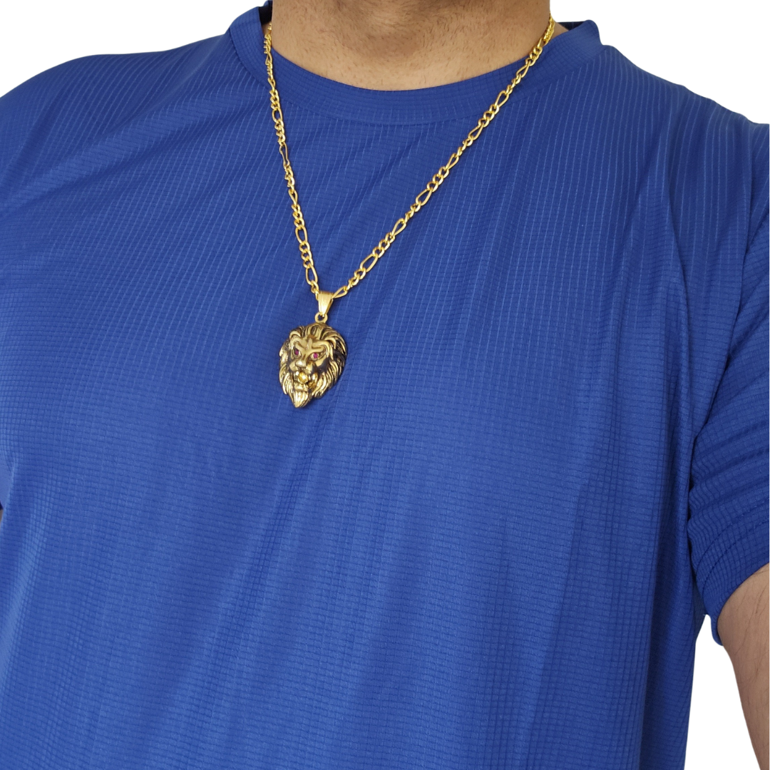 18K Gold Filled Lion Head Necklace