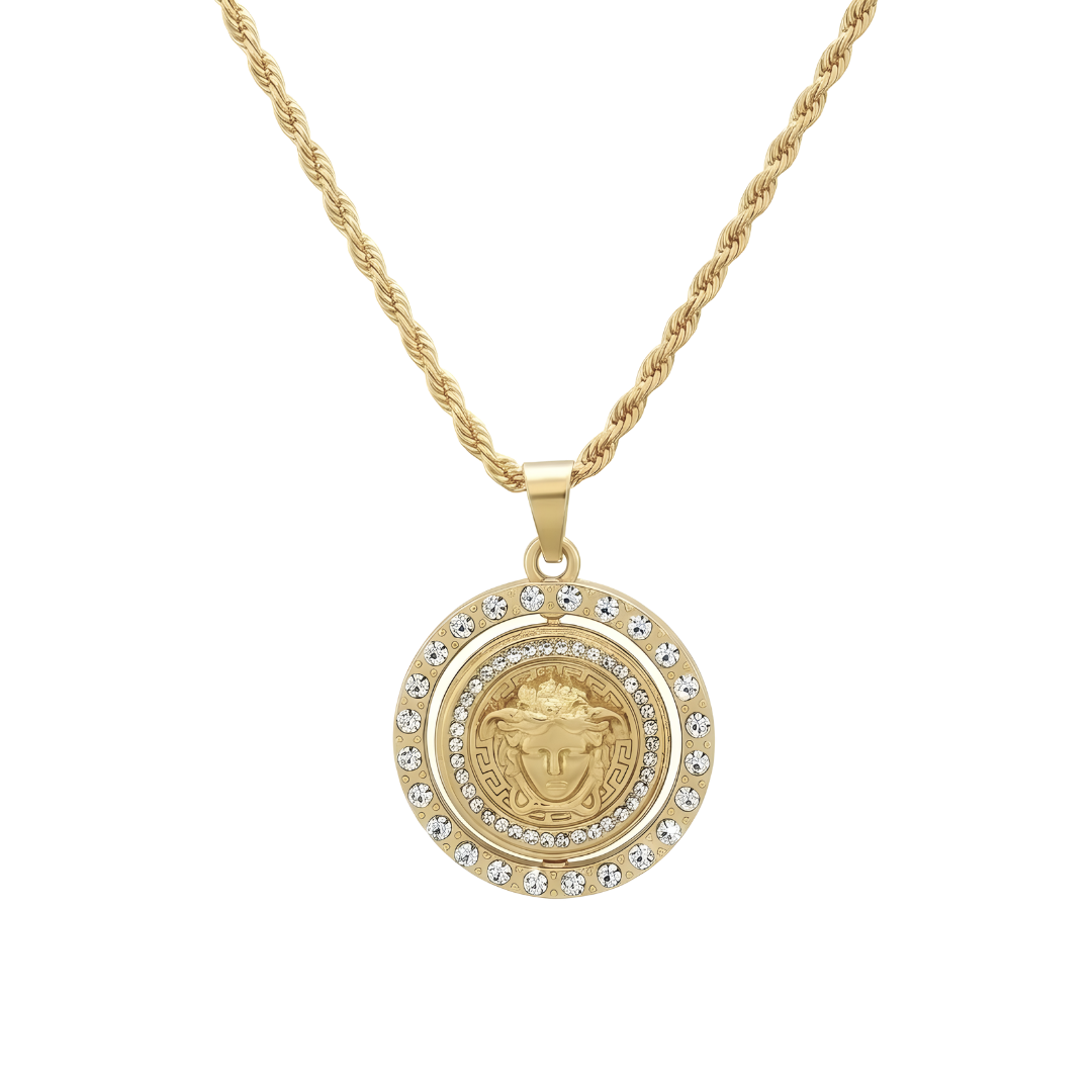 18K Gold Filled Pendant Necklace with Diamonds