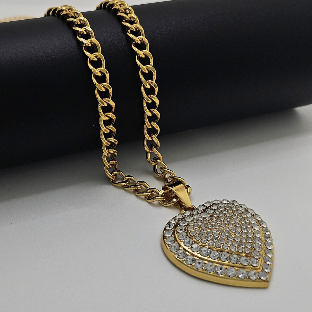 14K Gold Filled Tarnish Proof Heart Pendant with CZ