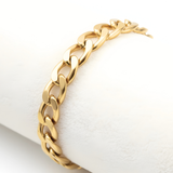 18K Gold Filled Cuban Link Chain Bracelet 20cm x 12mm