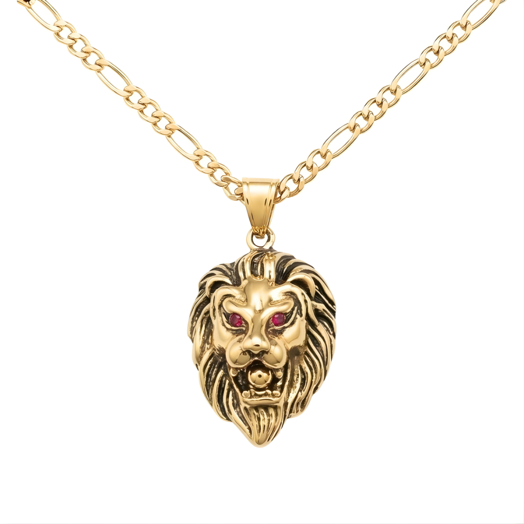 18K Gold Filled Lion Head Necklace